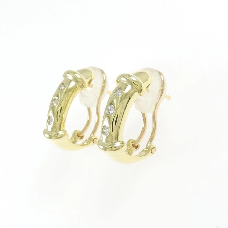 K18YG Bông tai/Khuyên tai Kim cương 0.18CT - Hàng hiệu Chính hãng 866209