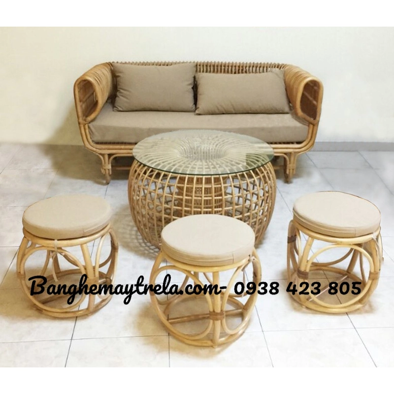 Bàn ghế sofa mây tổ yến hiện đại 472010