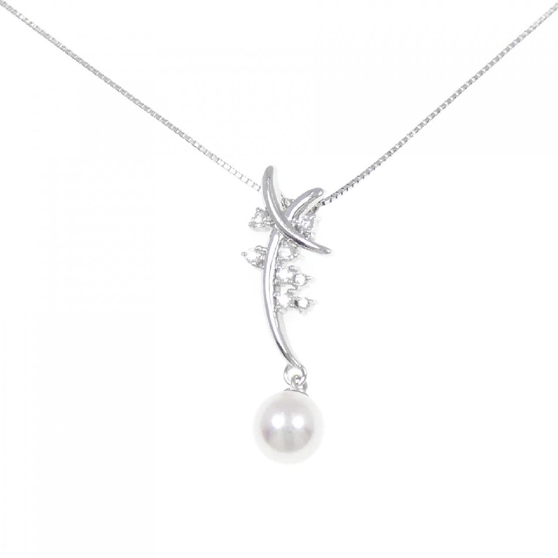 K18WG Dây chuyền ngọc trai Akoya 7.8mm - Hàng hiệu Chính hãng 857386