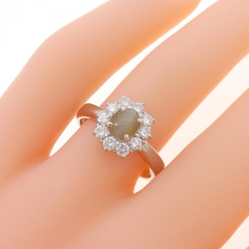 Nhẫn mắt mèo chrysoberyl PT900 0.98CT 671676