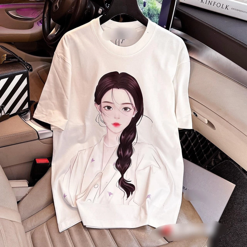 Áo thun nữ chất cotton mịn , free size từ 45-60kg , hàng new nguyên mác 462670