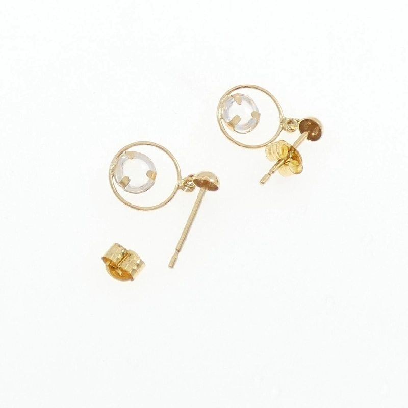 K18YG Đá mặt trăng Bông tai - Hàng hiệu Chính hãng 871262