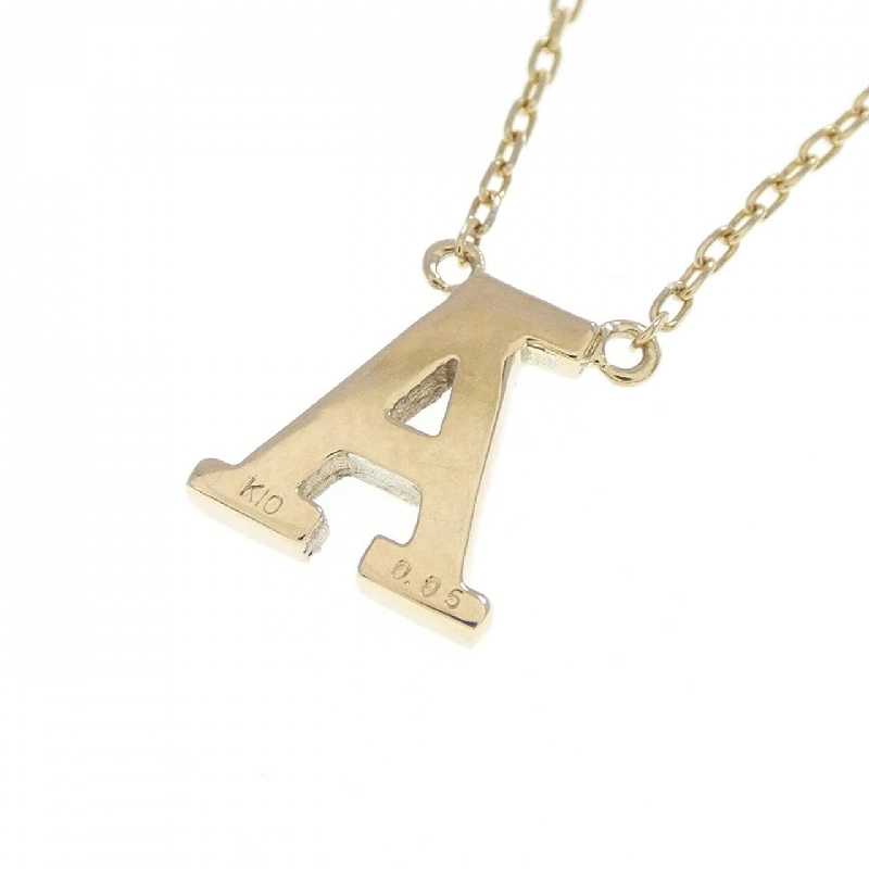 K10YG Chữ cái A Dây chuyền kim cương 0.05CT - Hàng hiệu Chính hãng 857662