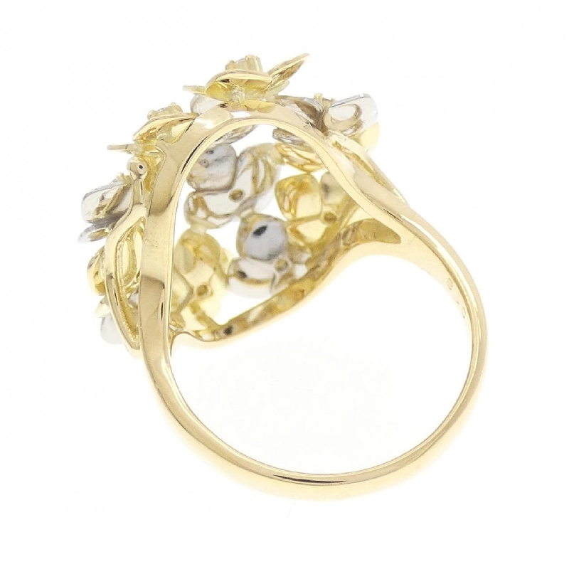 Nhẫn kim cương hoa K18YG/PT900 0.18CT 667521