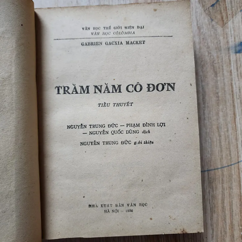 Trăm năm cô đơn | Marquiez | mất bìa ngoài 689360