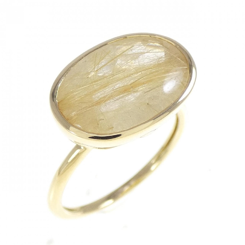 Nhẫn thạch anh rutile K18YG 5.50CT 668980