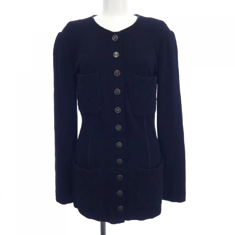 【Khuyến mãi】Áo khoác không cổ CHANEL 641199