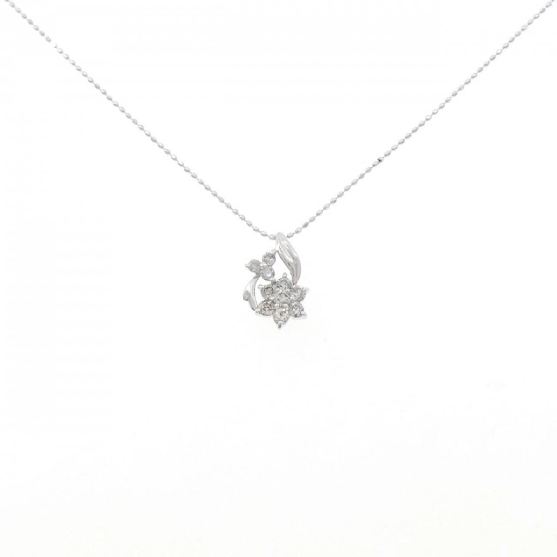 K18WG Hoa Kim Cương Dây Chuyền 0.50CT - Hàng hiệu Chính hãng 856241