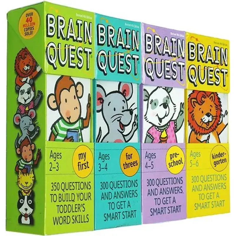 Brain quest 2-6 tuổi (Sách nhập) - 4 hộp thẻ 759578