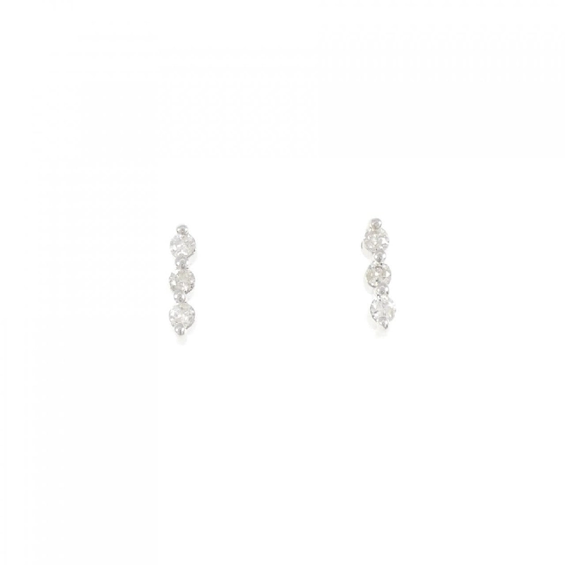 K18WG Bông tai kim cương ba viên 0.20CT - Hàng hiệu Chính hãng 866387