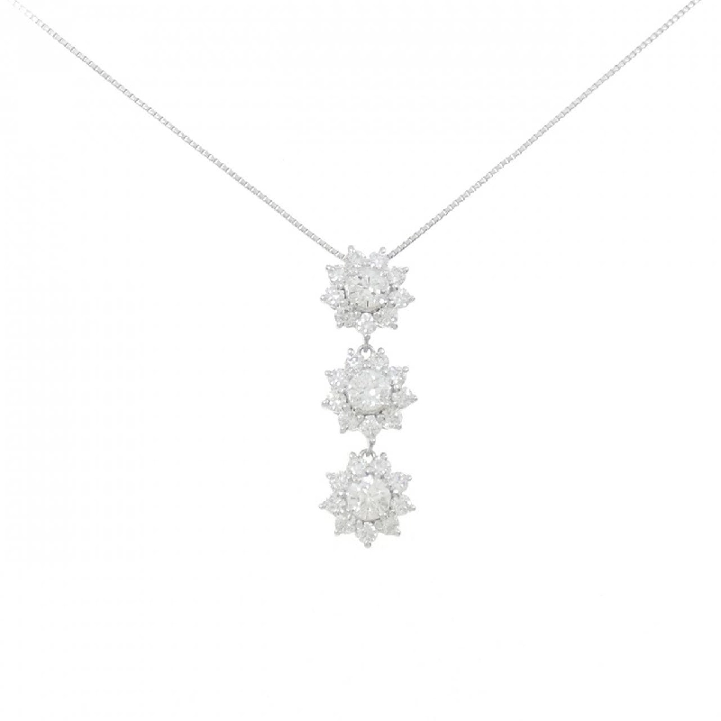 Dây chuyền kim cương K18WG 0.777CT - Hàng hiệu Chính hãng 861866