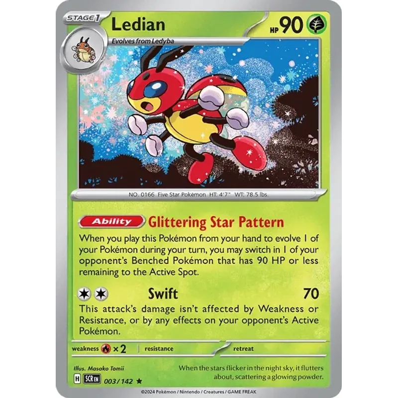 [Thẻ bài Pokemon chính hãng Anh EN]  Ledian 003/142 Deck Exclusives Regular 590016