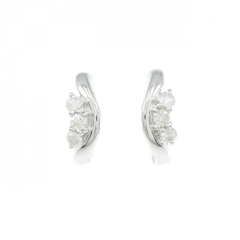 K18WG Bông tai kim cương ba viên 0.50CT - Hàng hiệu Chính hãng 874030