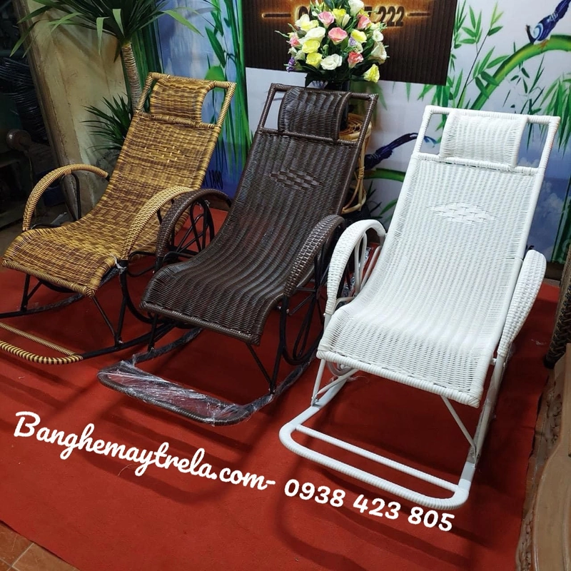 Ghế mây nhựa bập bênh giá rẻ 458234