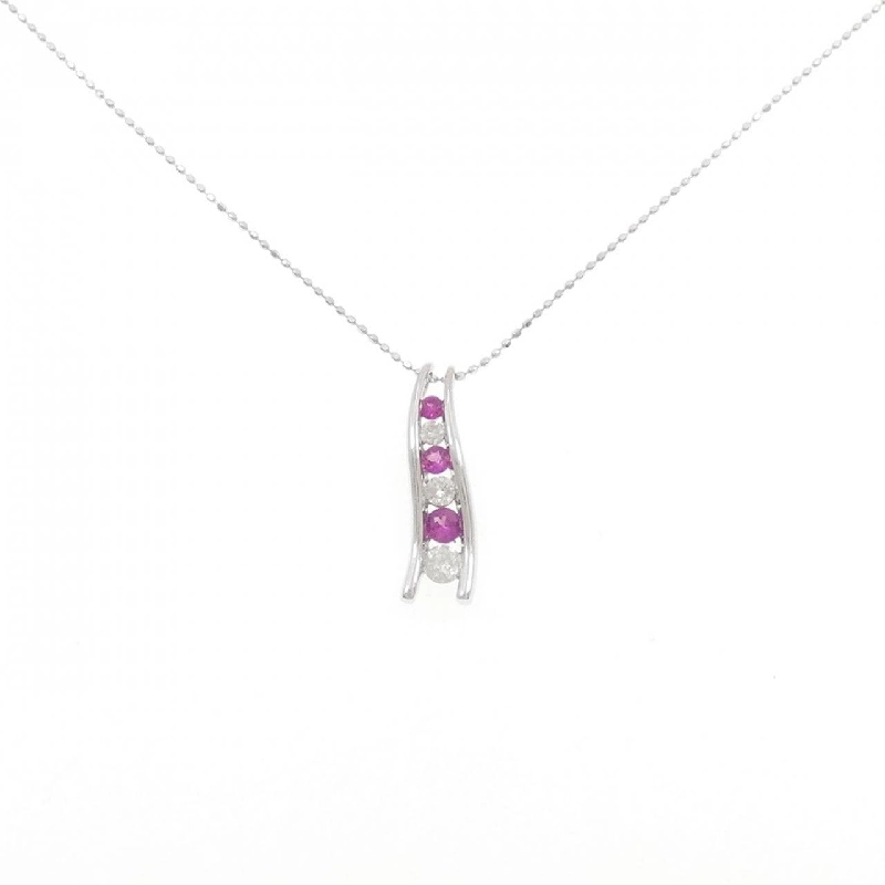 K18WG Dây chuyền ruby 0.25CT - Hàng hiệu Chính hãng 858918