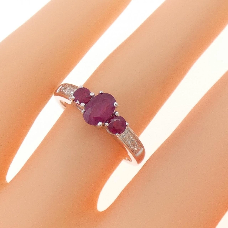 Nhẫn Ruby K14WG 668127