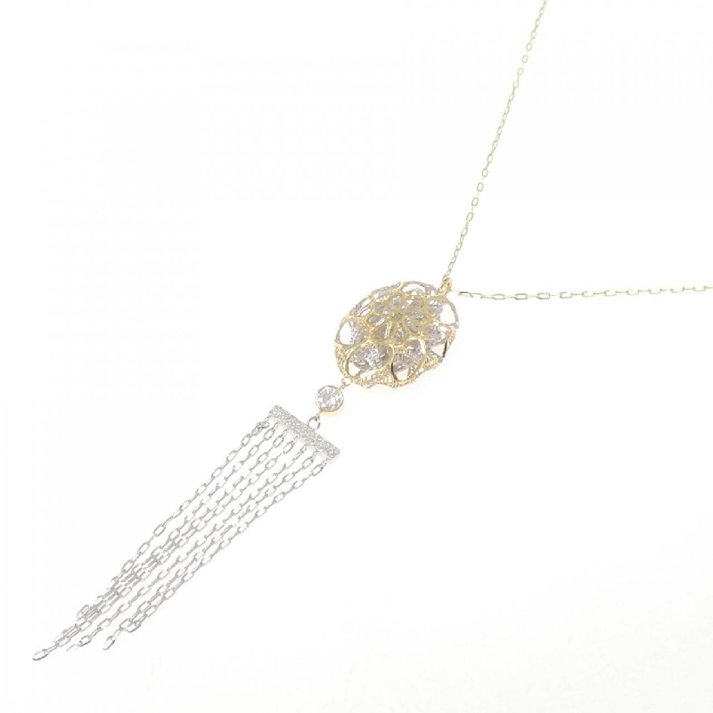 Dây chuyền kim cương K18YG/K18WG 0.13CT - Hàng hiệu Chính hãng 858206