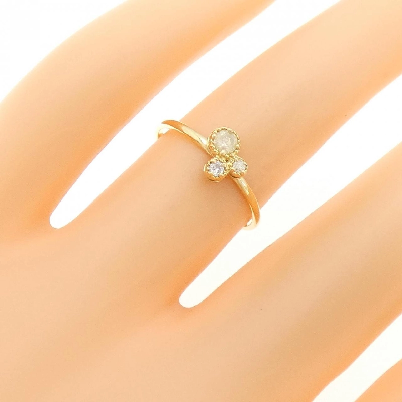 Nhẫn kim cương K18YG 0.09CT 672596