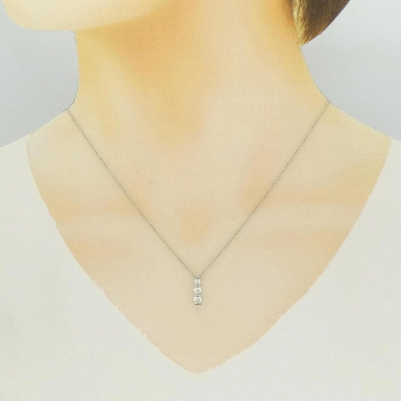 K18WG Dây chuyền kim cương 0.40CT - Hàng hiệu Chính hãng 856574