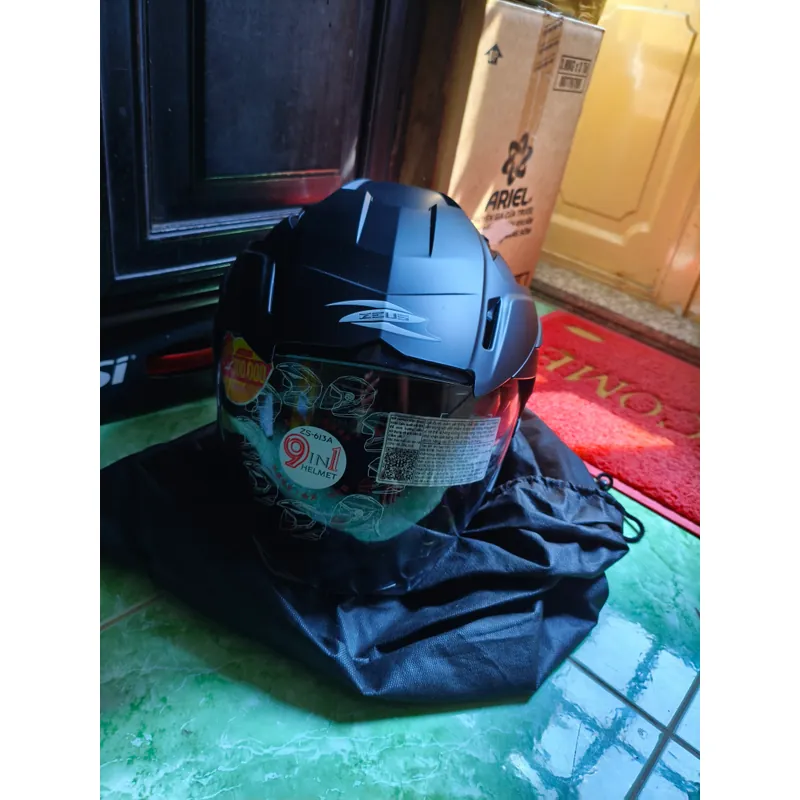 Nón bảo hiểm Mũ bảo hiểm Zeus 613B 3/4 – 2 kính, mái che rời, chính hãng 736595