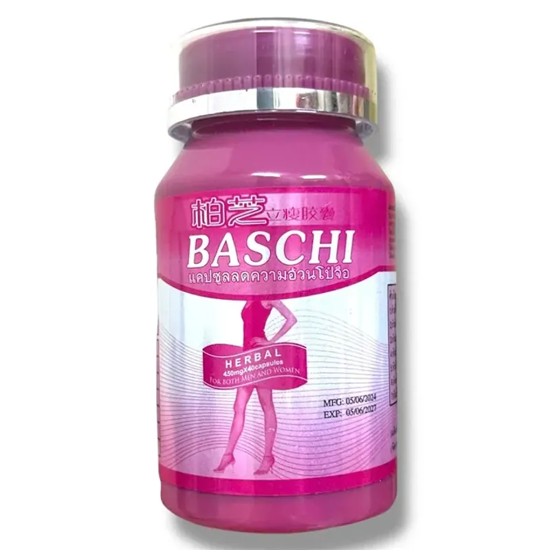 Viên uống giảm cân Baschi hồng - Hộp 40 viên - Xuất xứ Thái Lan - Mã số 1555 800913
