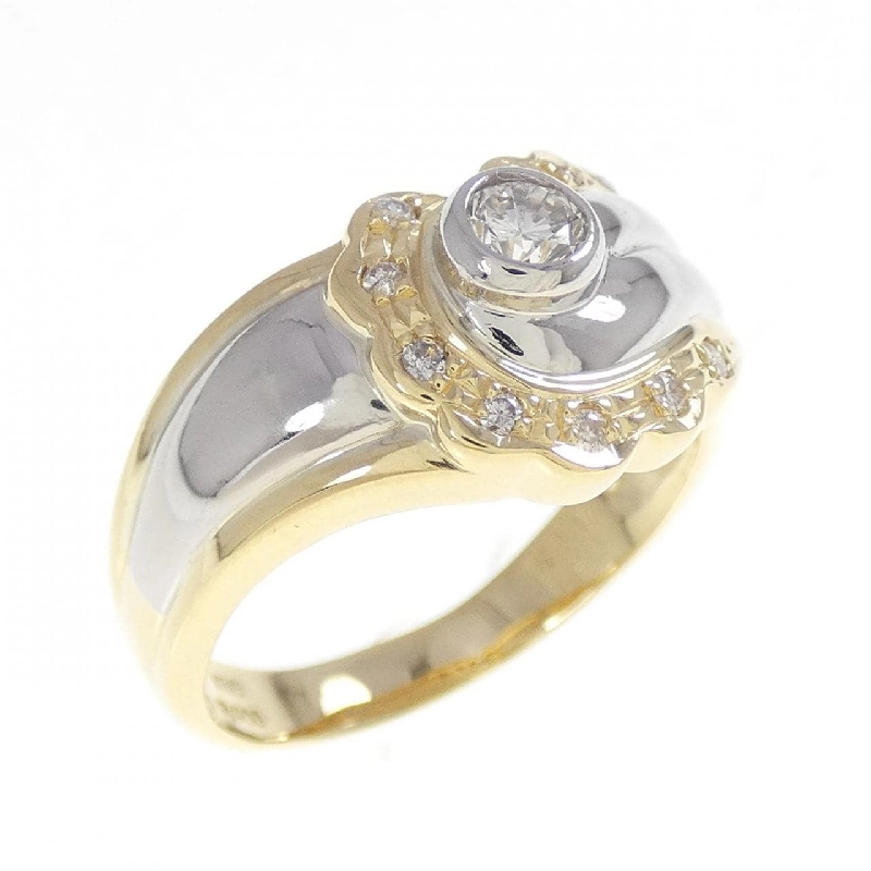 Nhẫn kim cương K18YG/PT900 0.21CT - Hàng hiệu Authentic 848621