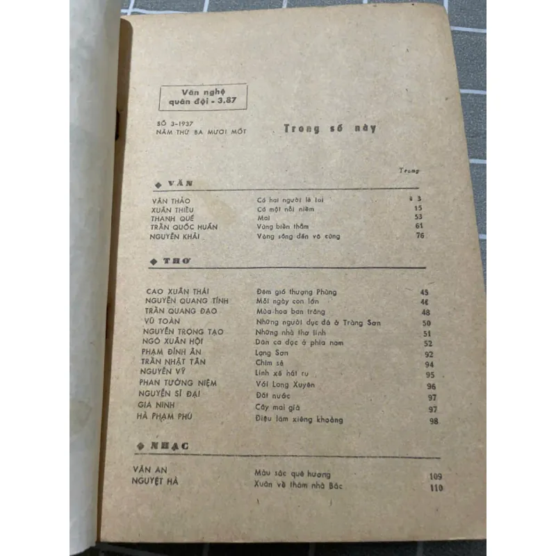 TẠP CHÍ VĂN NGHỆ QUÂN ĐỘI 3.1987 556947