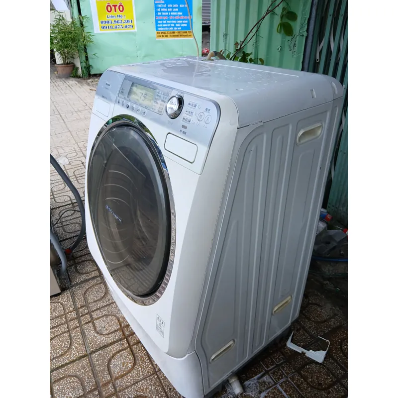 Máy giặt nội địa nhật 110V có sấy khô mặc ngay 675012