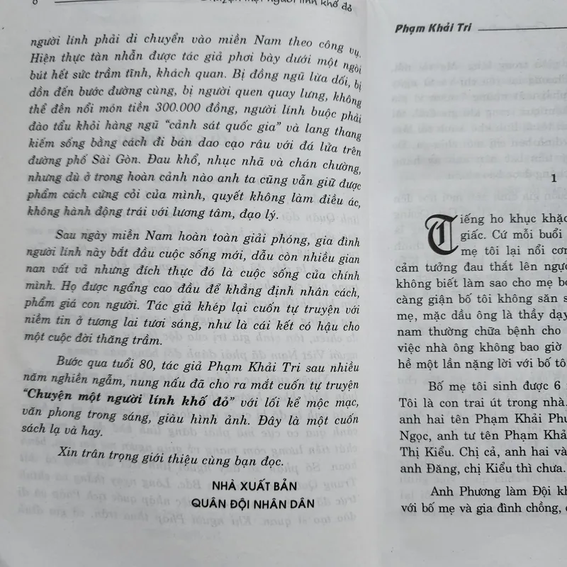 Tự truyện Chuyện một người lính khố đỏ | Phạm khải tri 737699