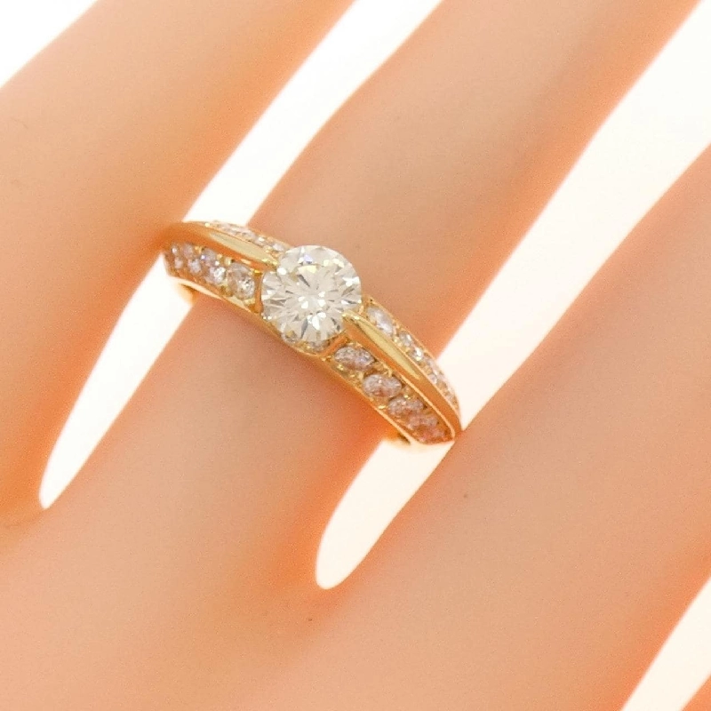 Nhẫn kim cương K18YG 0.521CT 672643