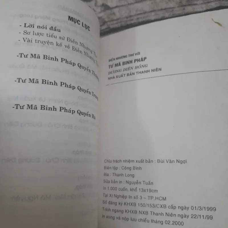 Điền Nhương Thư với Tư Mã Binh Pháp. Soạn giả Dương Diên Hồng 607258