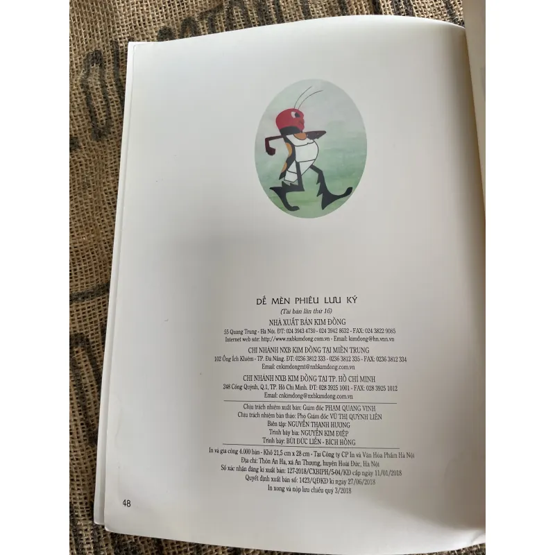 Dế mèn phiêu lưu ký - khổ to - tranh màu  1013369