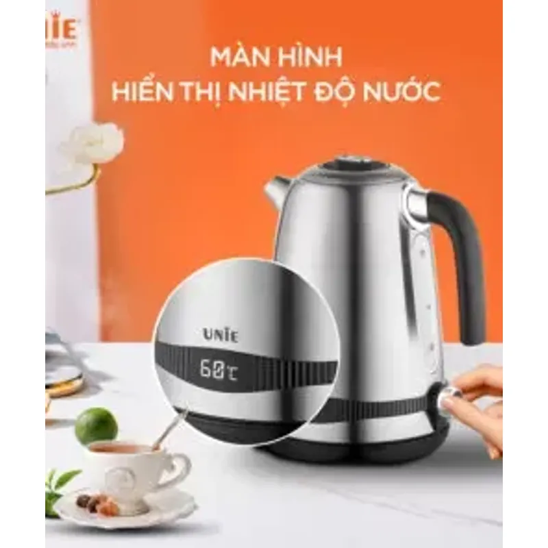 🌟 Ấm siêu tốc UNIE UEK1761S – Chất liệu inox 304 bền bỉ, nấu nước chuẩn ngon, sạch sẽ! 716126