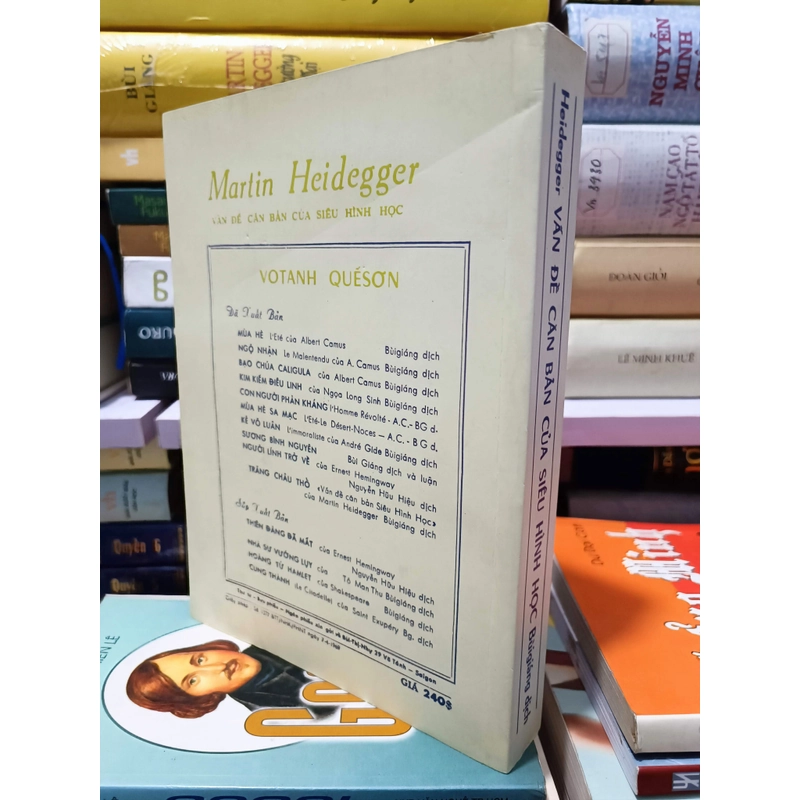 Vấn đề cơ bản của siêu hình học: Trăng Châu Thổ- Martin Heidegger (dịch giả Bùi Giáng) 224625