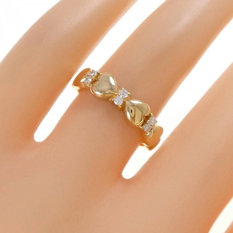 Nhẫn kim cương hình trái tim K18YG 0.03CT - Hàng hiệu Authentic 850003