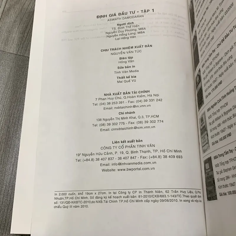 Định giá đầu tư - aswath damodaran. Bộ 2 tập. 8a3 732889