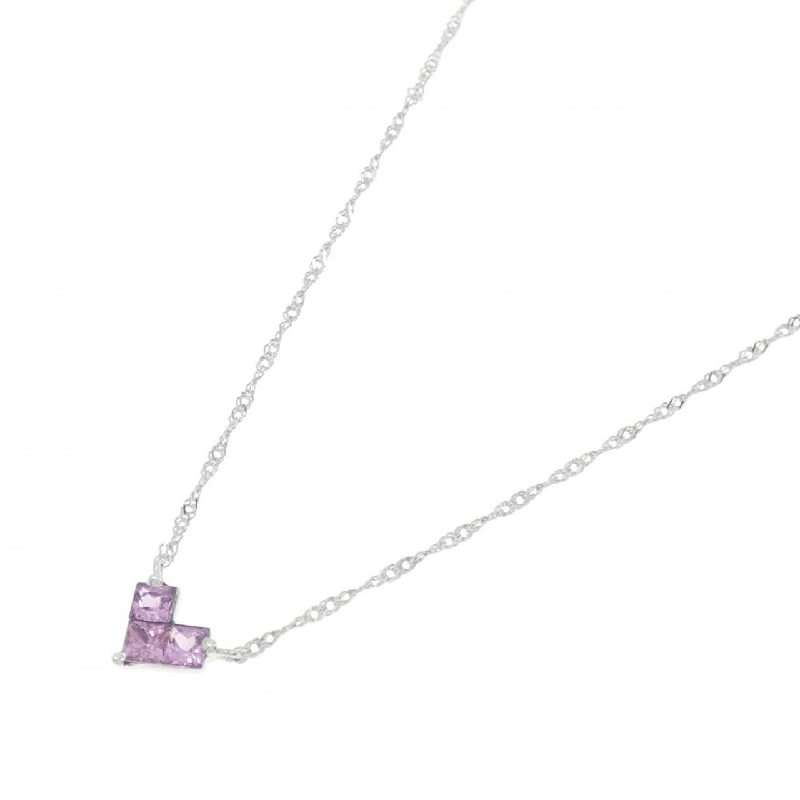 K18WG Dây chuyền hình trái tim Sapphire 0.30CT - Hàng hiệu Chính hãng 867772