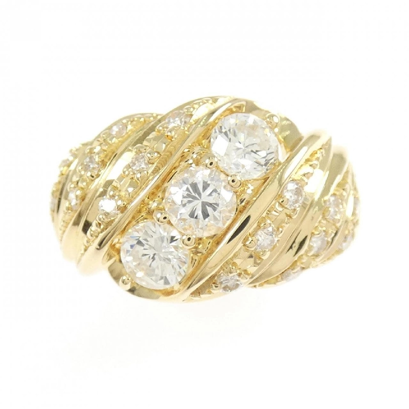 Nhẫn kim cương K18YG 1.005CT 669074