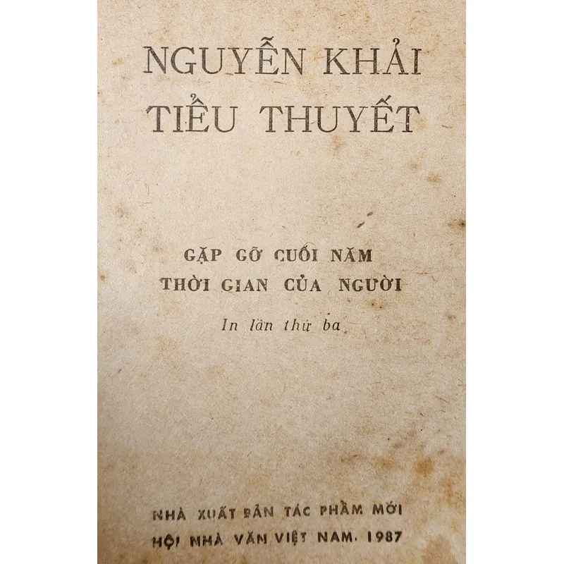 Tiểu thuyết Gặp gỡ cuối năm thời gian của người, tác giả Nguyễn Khải 704359