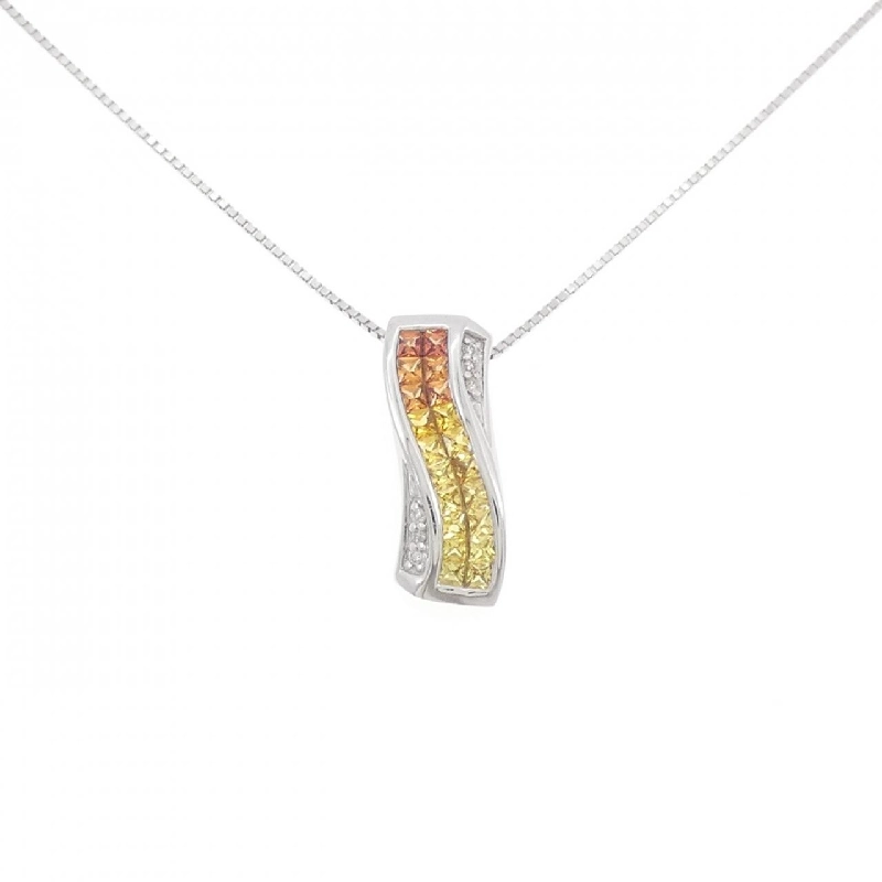 Dây chuyền Sapphire K18WG 0.65CT - Hàng hiệu Chính hãng 858470