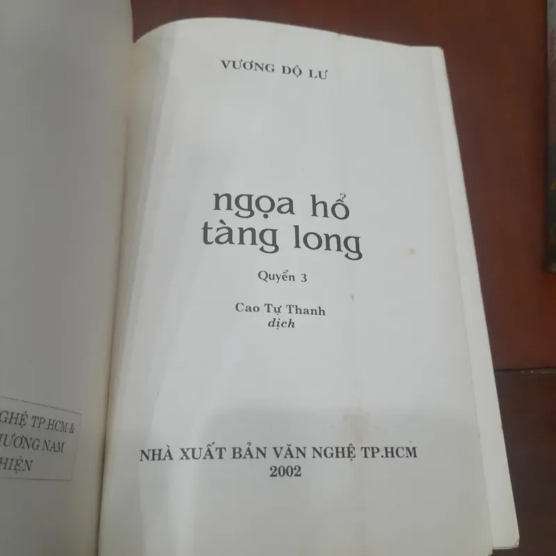NGỌA HỔ TÀNG LONG (Cao Tự Thanh dịch), trọn bộ 3 tập. 597854