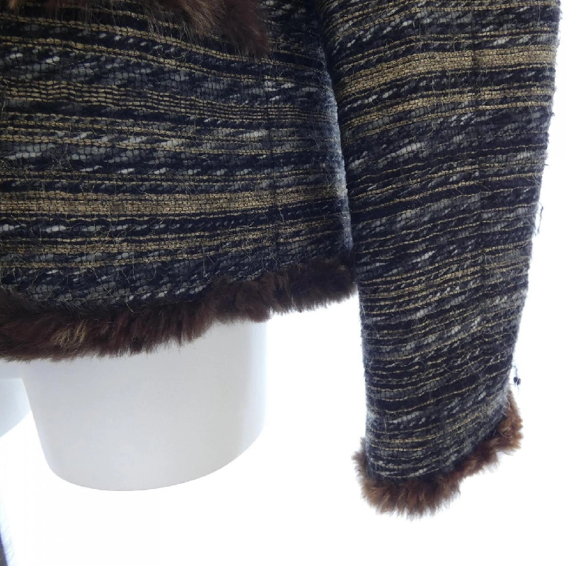 Áo khoác không cổ CHANEL - Hàng hiệu Authentic 824778