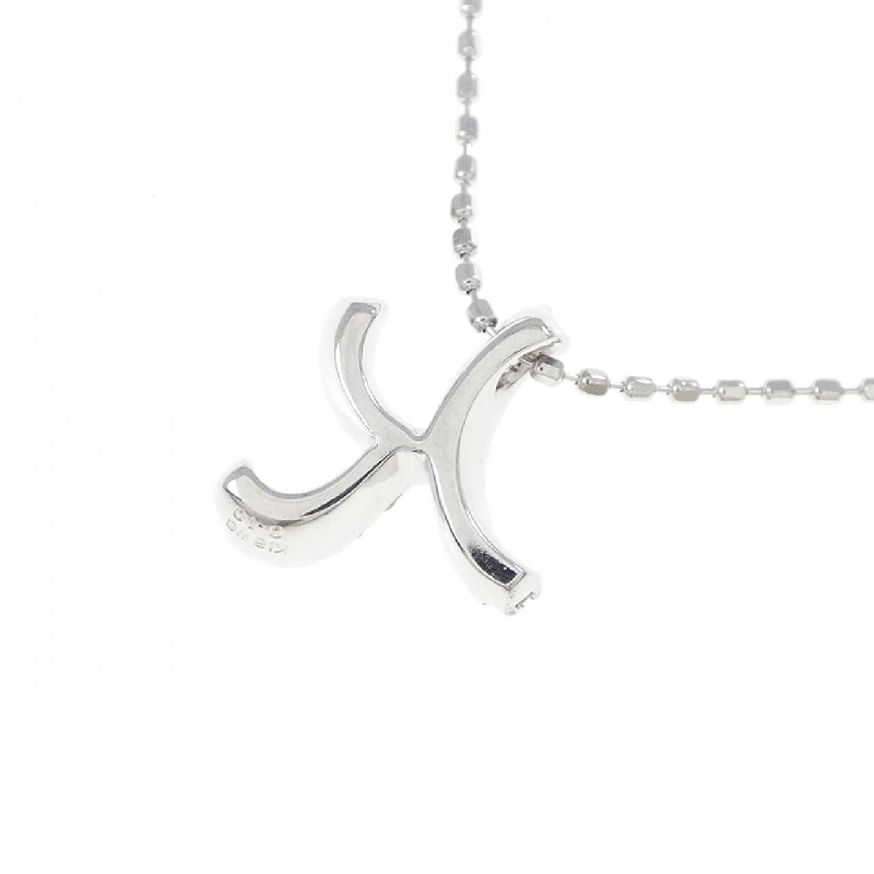 K18WG Chữ cái K Dây chuyền kim cương 0.10CT - Hàng hiệu Chính hãng 856928