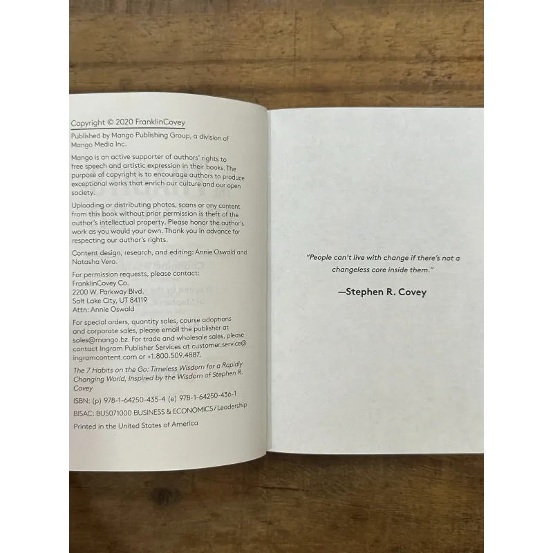 The 7 Habits on the Go - Inspired by Stephen R. Covey 734654