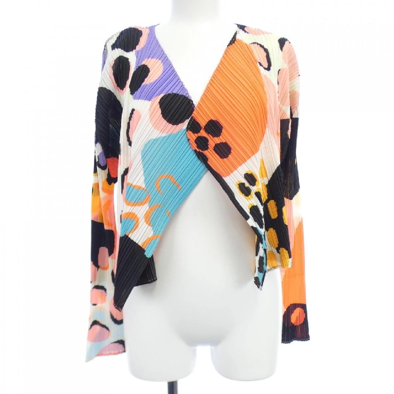 Pleats Please áo khoác cardigan 636535
