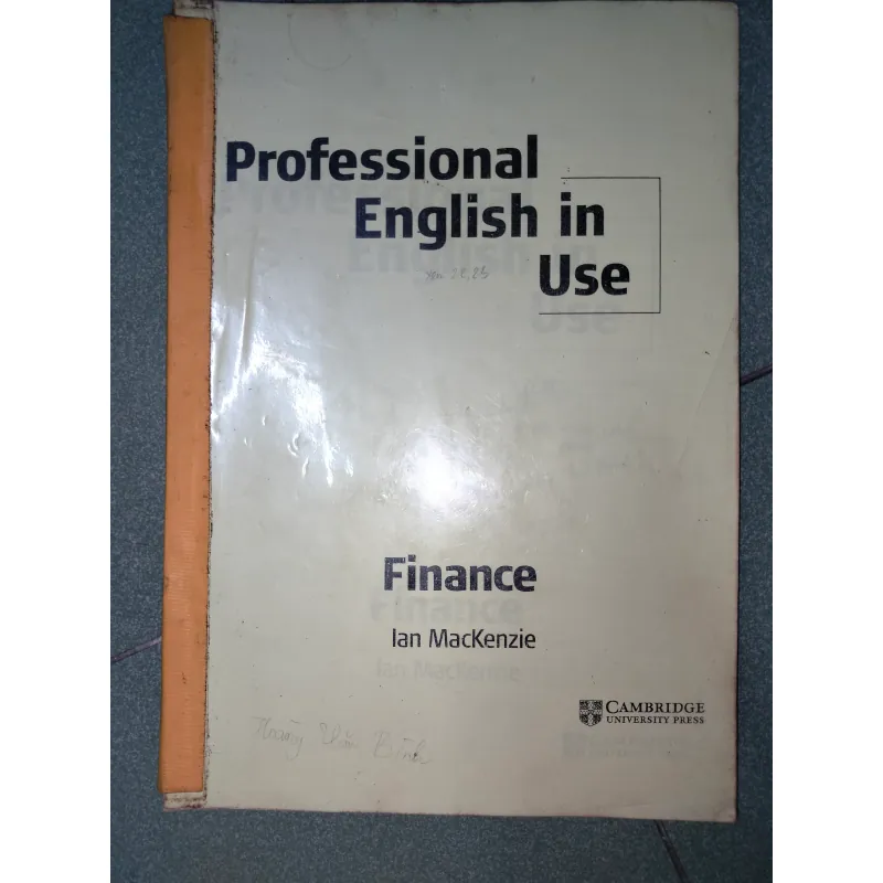 Professional English in Use - Tiếng anh lĩnh vực tài chính photo, có take note bên trong 932217