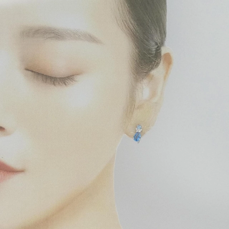 K14WG Blue Topaz Bông Tai - Hàng hiệu Chính hãng 872193