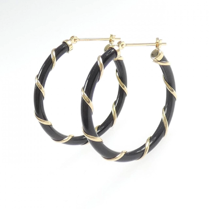 K18YG Onyx Bông tai - Hàng hiệu Chính hãng 870890