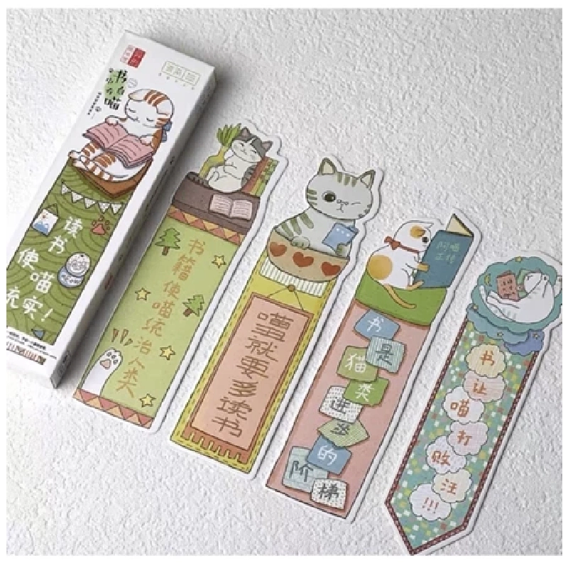 Hộp 30 cái Bookmark Thẻ Đánh Dấu Sách Hình Mèo Dễ Thương Blogmeo 27525 513065