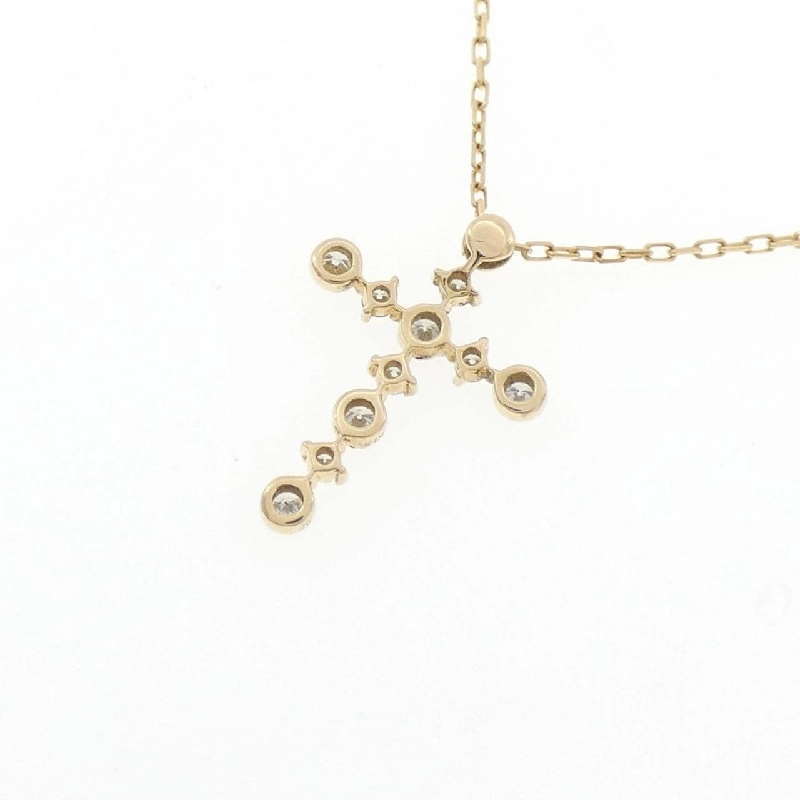 K18YG Dây chuyền kim cương chéo 0.1CT - Hàng hiệu Authentic 862470